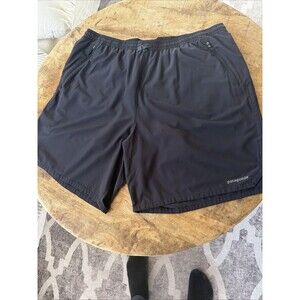 Patagonia Men's Trailfarer Shorts XXL Black Zip Pockets Outdoor Lined